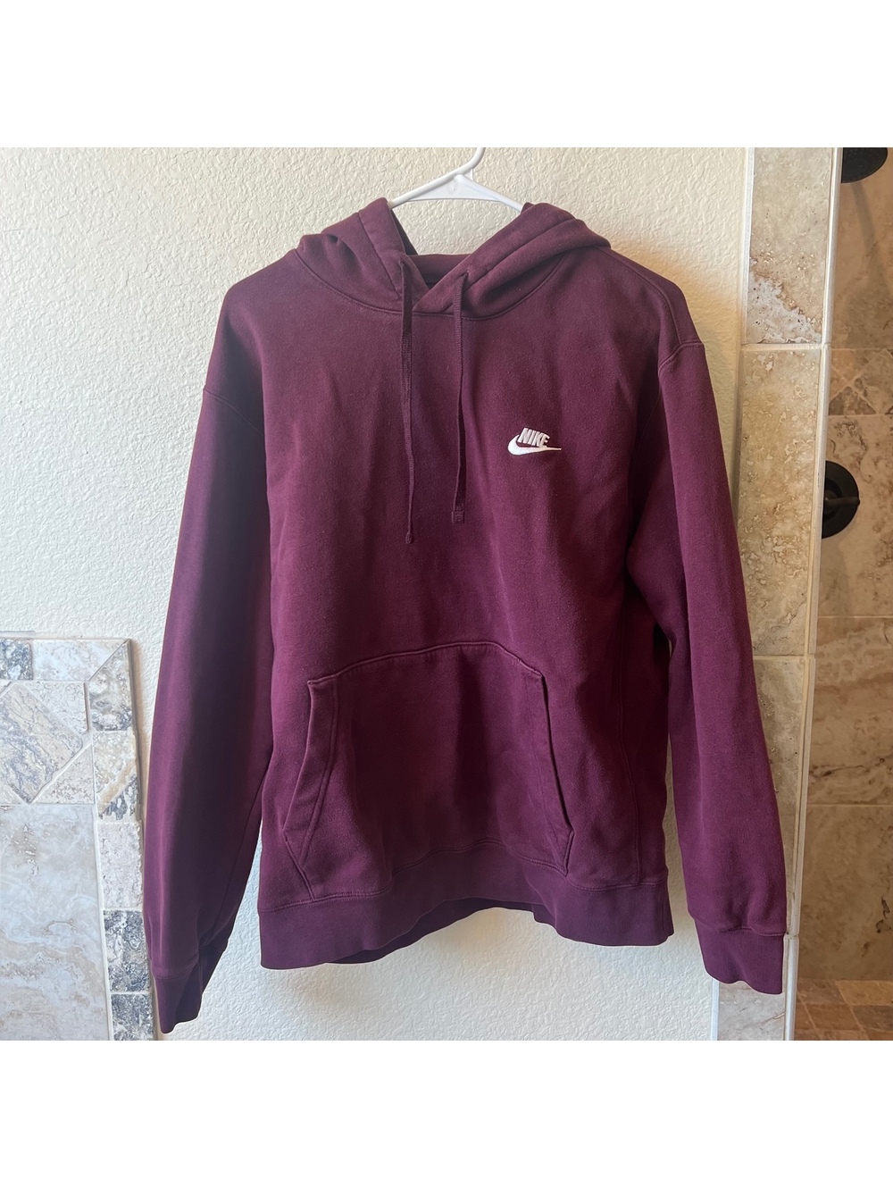 Nike Burgundy Pullover Hoodie Large